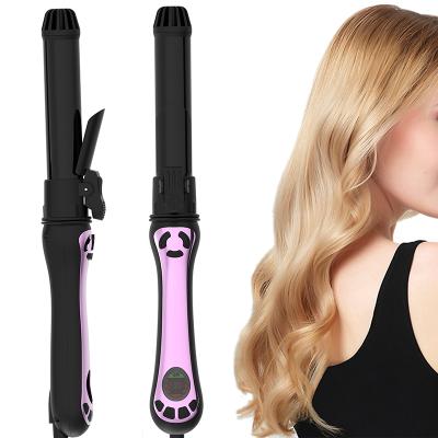 China Automatic Rotating Hair Curler CETL Certificate Home Use Electric Automatic Rotating Hair Curler Siren Hesitate Hair Curling Tool with LCD Display Curling Wand for sale