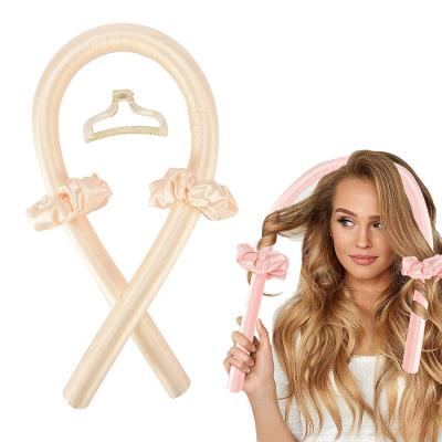 China DIY Home Use Curling Rod Headband Ribbon Hair Rollers Sleep Silk Cordless Hair Roller No Old Heat Curler Dreamy Wave for sale