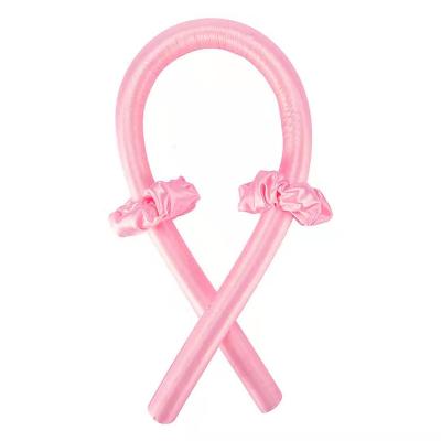 China Factory Wholesale Lightweight Sleep Headband Rod Ribbon Curling Heatless Silk Hair Curlers For Woman Long Hair for sale