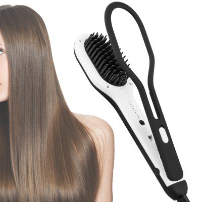 China Hot Selling Best Product Palette Straightener Ceramic Ionic Quick Hair Comb Electric Hair Straightening Brush for sale