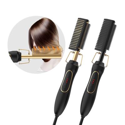 China 60mins automatic -. Hot New Style Wholesale Multifunctional Ceramic Copper Comb Curling Electric Hair Straightener for sale