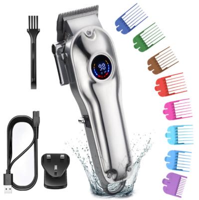 China The New Design High Quality Hotel Full Metal LED Display Electric Hair Trimmer for sale