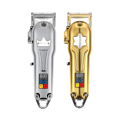 China Hotel New Arrival Gold 2 Pieces A Set USB Digital Electric Cordless Rechargeable Hair Trimmer for sale