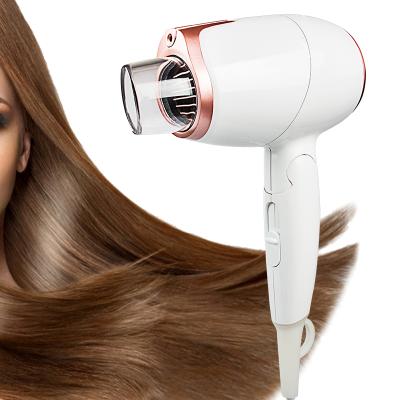 China Travel Foldable Pink White Power Mini Foldable Hair Blow Dryer 800W Quick Drying Hair Care For Hotel Room Hair Dryer for sale