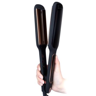 China Easy Voltage Dual Private Label LCD Display Flat Iron Hair Straightener Hair Salon Equipment Hair Straightener Black OEM for sale