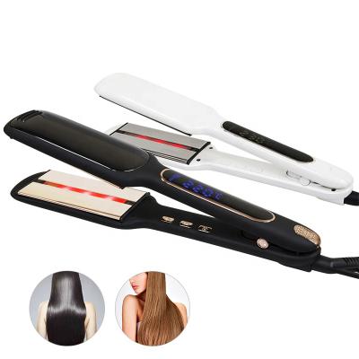 China Car Tourmaline Wide White Flat Irons Hair Straightener Ceramic Professional Tourmaline Flat Iron Hair Straightener for sale