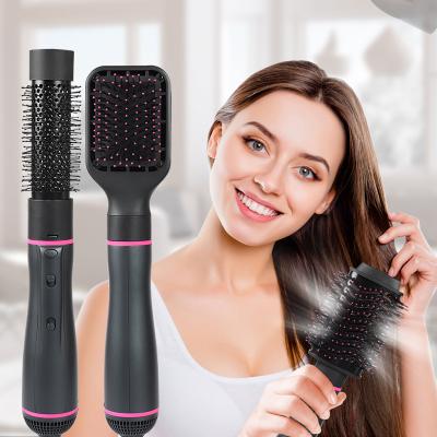 China Ionic Electric One Step 4 In 1 Magic Hair Straightener Curler Comb Styler Hair Dryer Brush One Step Hair Dryer for sale