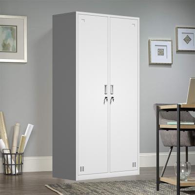 China Good Price Adjustable Light Weight Cabinet 2 Door Locker Furniture Office Metal (Other) Metal Wardrobe for sale