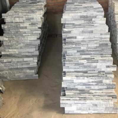 China Modern Exterior Wall Tiles Design Cloudy Gray Slate Natural Stone Wall Panels for sale