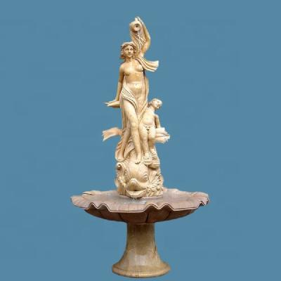 China Durable And Artistic Marble Garden Water Lady Sculpture Fountain For Sale for sale