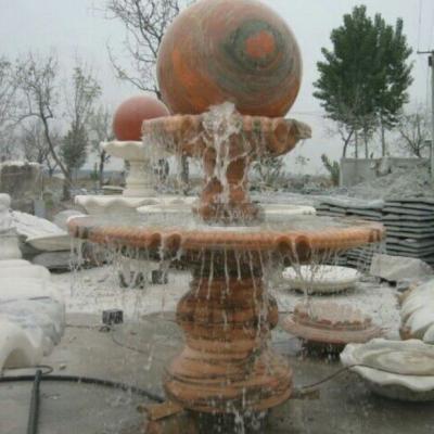 China Durable And Artistic Outdoor Garden Decorative Granite Floating Rotating Round Stone Water Fountain for sale