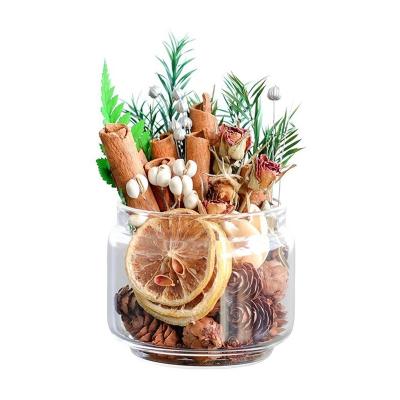 China Hot Sale Birthdays Candle Cinnamon Dried Pinecone Fern Leaf Lemon Slice Home Decor Dry Wedding Fragrance Cinnamon Bun Flower Fruit for sale