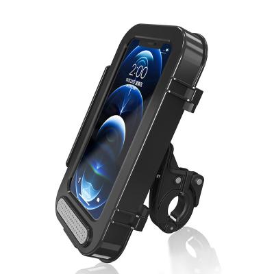 China Universal 360 Degree Adjustable Waterproof Rotation Motorcycle Mount Bike Smart Phone Bag Motorcycle Mobile Phone Holder for sale