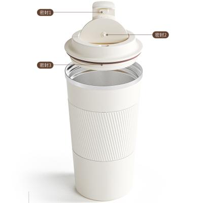 China 480ml Reusable Reusable Coffee Cup Stainless Steel Coffee Mug With Lid Wall Tumbler Double Travel Insulated Cars Mug for sale