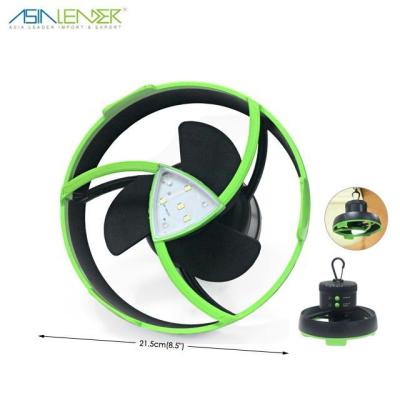 China ABS+PS+EVA BT-6326 Best for Dry Battery Operated Emergency Ceiling Fan Light with 2 Propeller Speed ​​and 2 Clears Tent Lights with Fan for sale