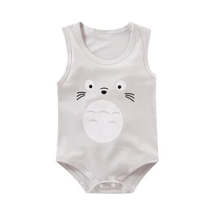 China Summer Newborn Baby Cotton Rompers Baby Boys Polyester/Cotton Girls Wholesale Sleeveless Rompers for sale