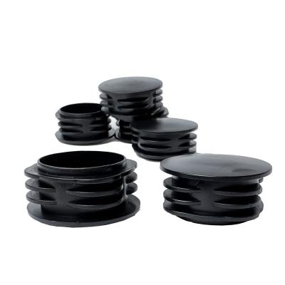 China Pa66 / Other Black Pipe Tubing End Round Tubing Round Hole Plastic Plugs With Inner Hole for sale