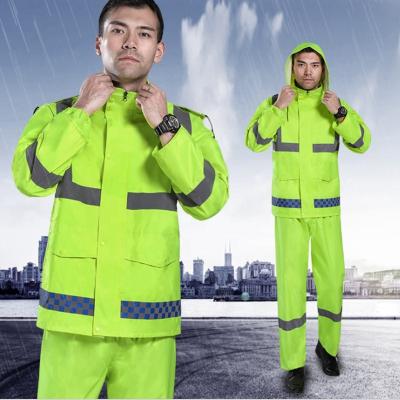 China Oxford Outshell Reflective Reflective High Quality Waterproof Raincoat Visibility Raincoat for sale