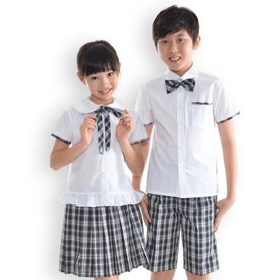 China Primary School Summer Fashion Breathable Shorts Sheath High Quality Polo Sportswear Suit Student Breathable School Uniforms for sale