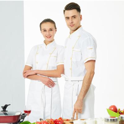 China Eco-Friendly Custom Made Eco-Friendly Kitchen Clothes Restaurant Hotel Waiter Uniform Chef Coat Waitress Uniform for sale