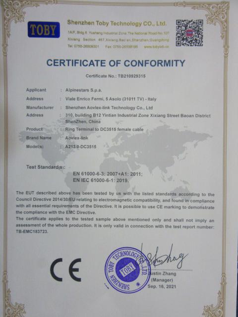 CE - Shenzhen Aovlex-Link Technology Co., Ltd.