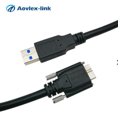 China Micro USB3 Industrial Camera Vision USB3.0 B Cable With Screw Cable for sale