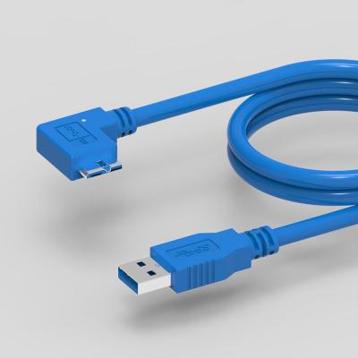 China Fast Charging Speed ​​USB 3.0 A To Micro B 3.0 Right Angle Cable Quick Charge 90 Degree Rectangle USB A Micro USB Cable for sale