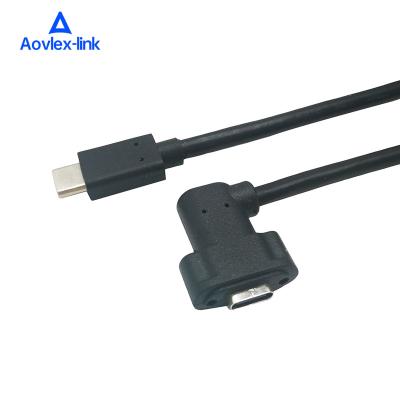 China Other Us Type-C Male To USB Female Rectangle Fast Charging Cable Single Elbow 90 Degree Rectangle for sale