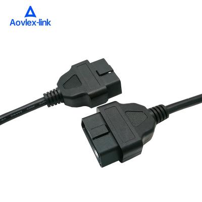 China High Quality OBD Easy Operation II OBD2 16 Pin Male to Female Extension Funicular Supplement Cord Diagnostic Adapter for sale