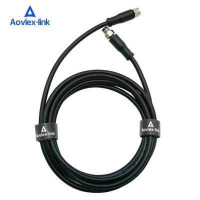 China OEM M8 Automotive Circular Connector 8Pin Male To Female Cable With Stainless Steel Screw Cable PUR Molding Jacket for sale