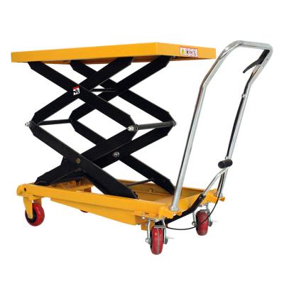 China Hotels Manual Hydraulic Platform Truck With High Cost Effectiveness Simple Operation And Movable Lift Table for sale