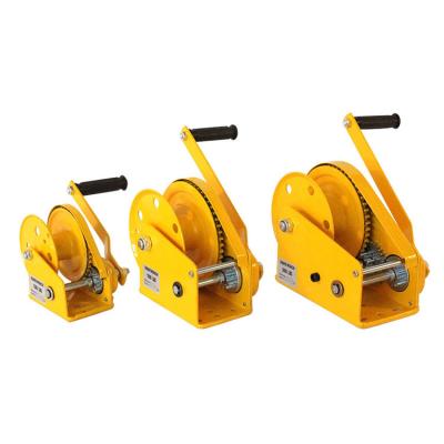 China Industrial CRANES manual hand winch with high quality two way type manual steel wire rope brake winch for sale