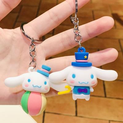 China Other Latest Version Cute Anime Melody Keychain Kawaii Cartoon Big Eared Cup And Ball Style Women Dog Keychain Bag Pendant Key Chain for sale