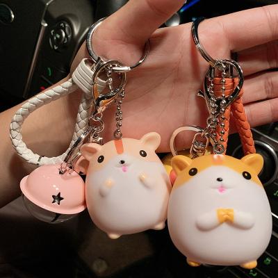 China The Other 2021 Cute Hamster Car Handbag Car Keychains Ring For Girl Chian Keyring KeyringTrinkets Dangling Girl's Key for sale