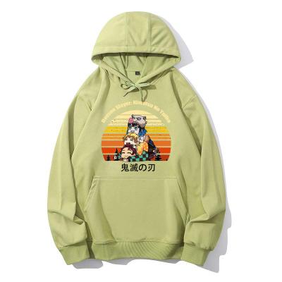 China Anti-wrinkle Anime Demon Slayer Kimetsu no Yaiba Hoodie Shinobu Kocho Sweatshirts Cozy Tops Sweatsuit Sudadera Felpa Moletom for sale