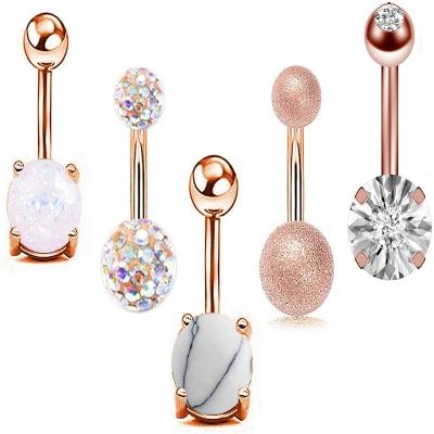 China 5pc/Set Cute Romantic Dangle Belly Ring Pack 14G Navel Piercing Loose Sexy Spell Jewelry Set Belly Button Belly Ring for sale