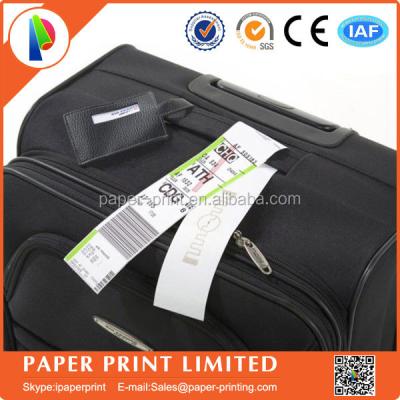 China Waterproof Custom Self Adhesive Luggage Tags for sale