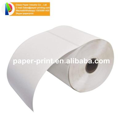 China Heat Sensitive Zebra Thermal Transfer / Dymo 4x6 Inch Sticker Self Adhesive Direct Thermal Paper for sale