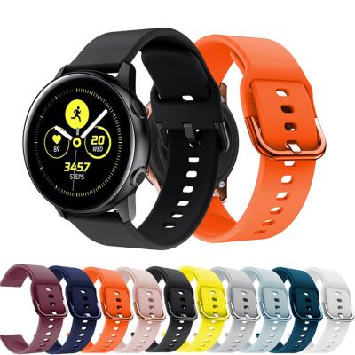 China Silicon/Rubber For Samsung Galaxy Watch Silicone Sports Band Active Replacement Soft Wrist Strap Compatible Galaxy for sale