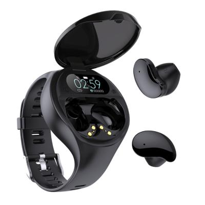 China 2021 Best Selling In-Ear Earbuds BT Wireless Earphone Two In One Smart Watch Tws Earphone With Multi Functions for sale