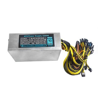 China PSU desktop mineing power supply PSU switching computer switch 12V 1600W 1800W 2000W 2200W 2400W ATX Power Supply 90plus+ Golden for sale