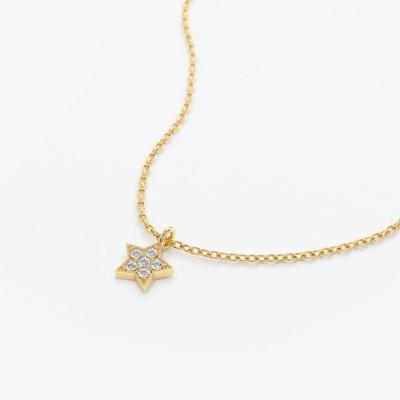 China VERENA Fashion Women's Chain Necklace 925 Sterling Silver Crystal Star Pendant for sale