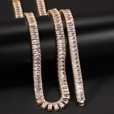 China Non-fading Verena Jewelry Hip Hop Mens Big Bling Iced Out Diamond 5A Zircon 316L Stainless Steel Crystal Necklace for sale