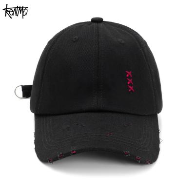 China COMMON Couple personality crossover logo streamer hat cotton baseball cap vintage distressed caps customized for sale