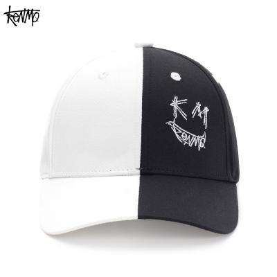 China COMMON Hip hop funny smiley face logo cap, Korean version trendy personality hat, color-block baseball cap, KENMO for sale