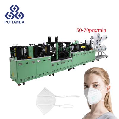 China Factory automatic full head N95 strap FFP2 FFP3 face mask machine kn95 disposable earloop mask machine for sale