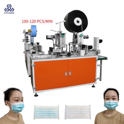 China Disposable Face Mask Making 1 1 Chinese Professional Medical Mask Edge Tape Seal Maker Inner Earloop 3Ply Face Mask Machine for sale