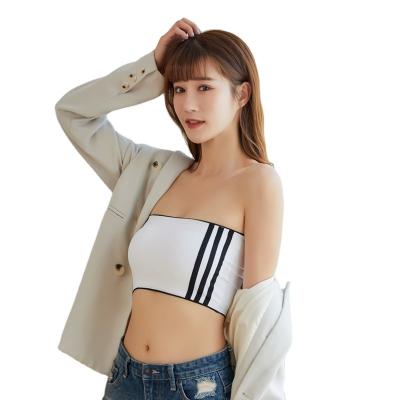 China OEM QUICK DRY Custom Workout Apparel Active Wear Women Sports Tube Tops Bra Strapless Crop Top Yoga for sale