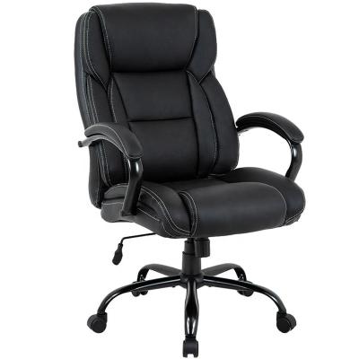 China Adjustable (height) High-Back Ergonomic PU Desk Task Executive Chair Big and Tall Office Chair for sale