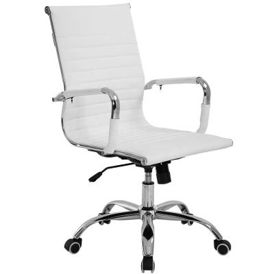 China Adjustable (height) High Quality PU Leather Medium Back Meeting Chair Conference Office Chair for sale